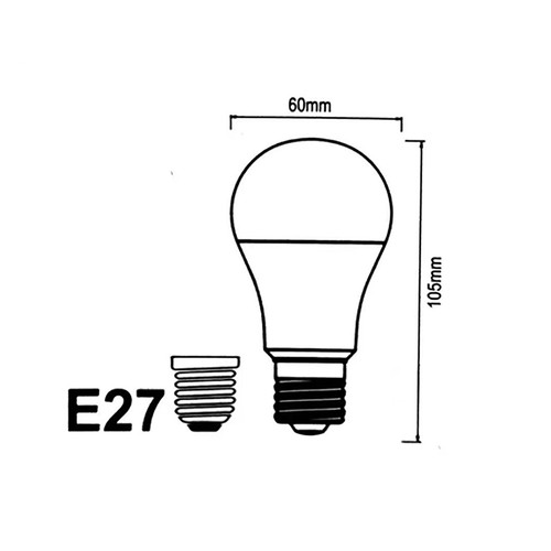 Lampadina led 10w e27 con - lampadina,