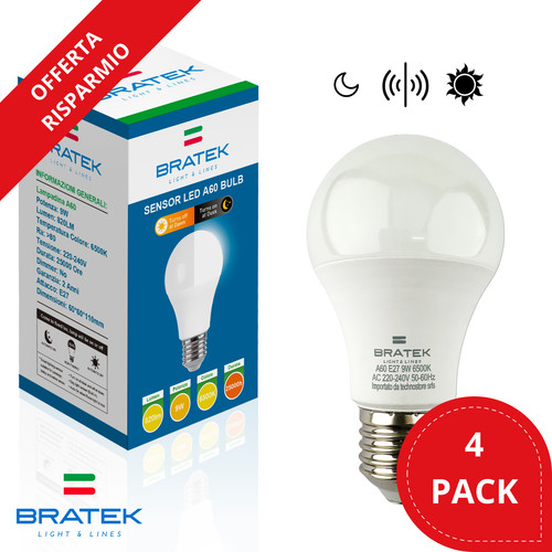 4pz lampadine led crepuscolare - 4pz,